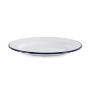 Ge&euml;mailleerd stalen bord 245 mm set van 6 - Olympia - GM512