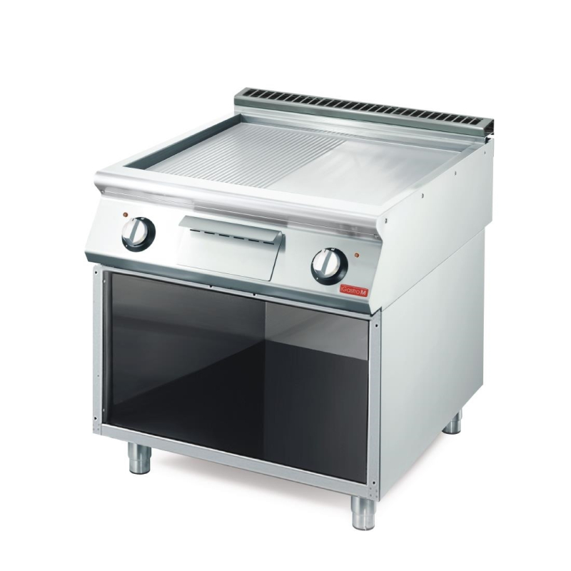 Elektrische bakplaat half glad half gegroefd GM70/80FTRES-CR - Gastro-M - Ref. GN104