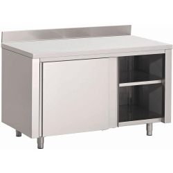 Roestvrij stalen kasttafel...