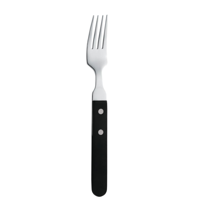 Fourchette &agrave; steak Amefa manche noir - H002 - Amefa