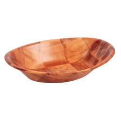 Ovale Kom Klein in Hout -...