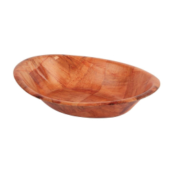 Grote ovale houten kom