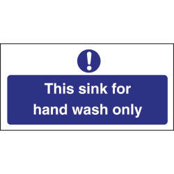 Bordje voor handen wassen...