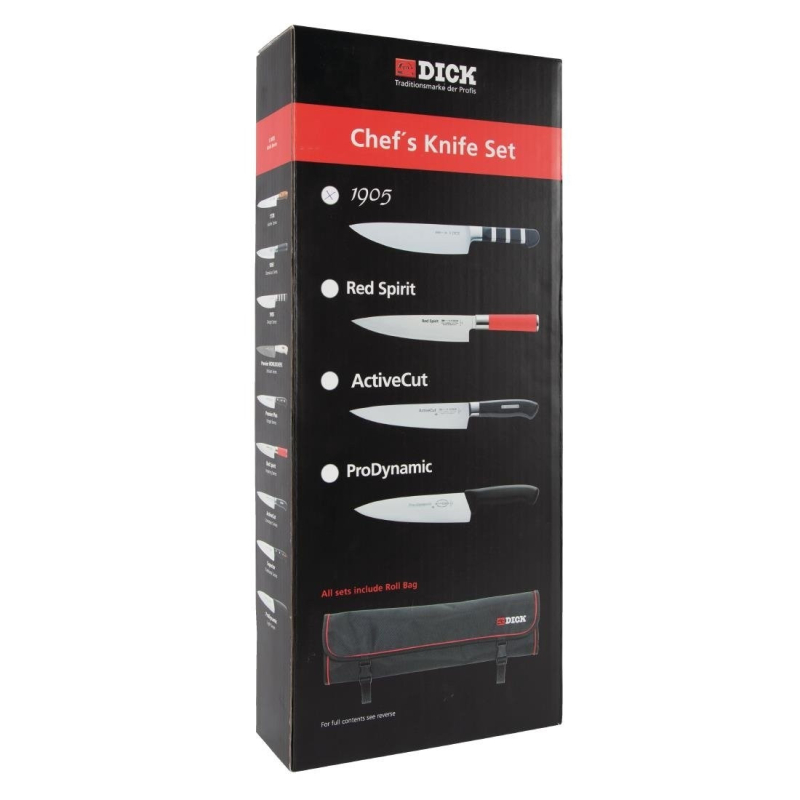 Ensemble de 5 couteaux Dick Red Spirit avec &eacute;tui - Ergonomie et Pr&eacute;cision - R&eacute;f. S902 - Dick