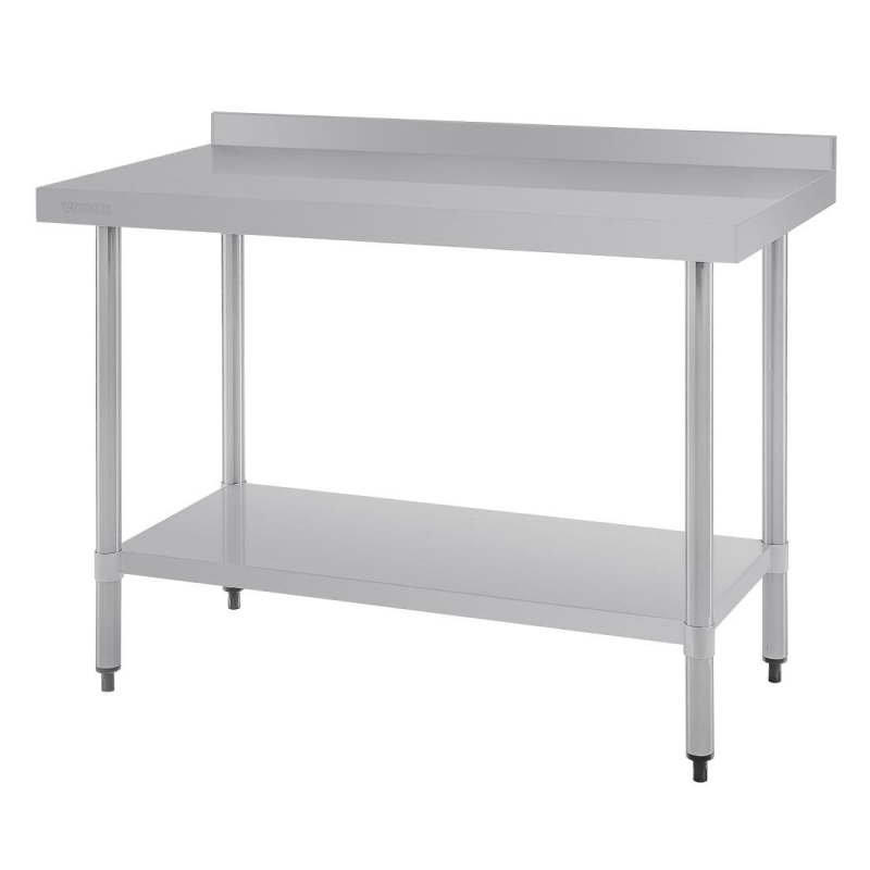 Table Inox avec Dosseret - 1200x600 mm - T381 - Vogue