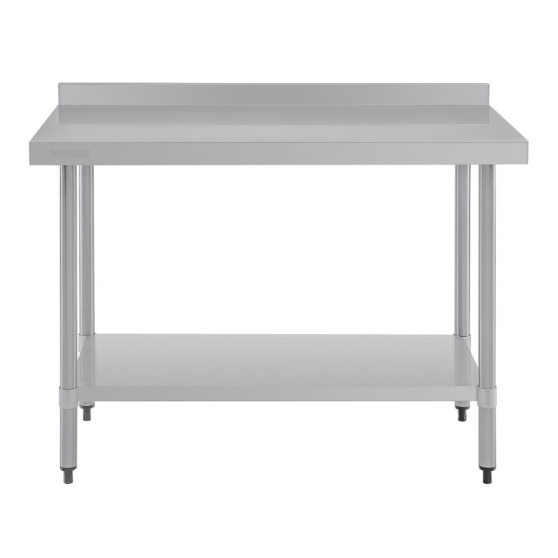 Table Inox avec Dosseret - 1200x600 mm - T381 - Vogue