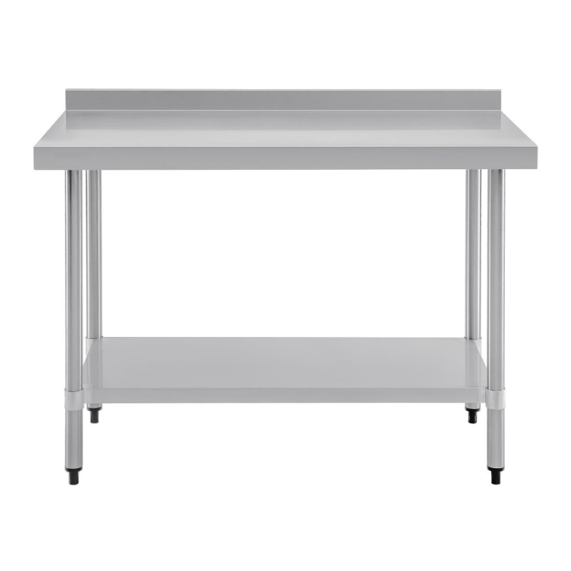 Table Inox avec Dosseret - 1200x600 mm - T381 - Vogue