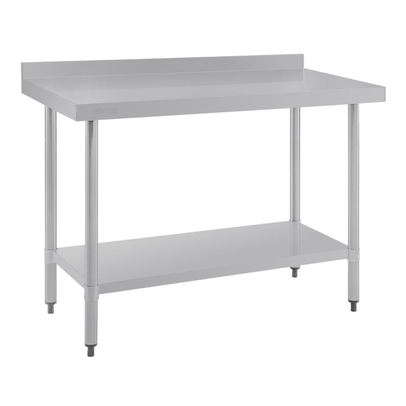 Table Inox avec Dosseret - 1200x600 mm - T381 - Vogue