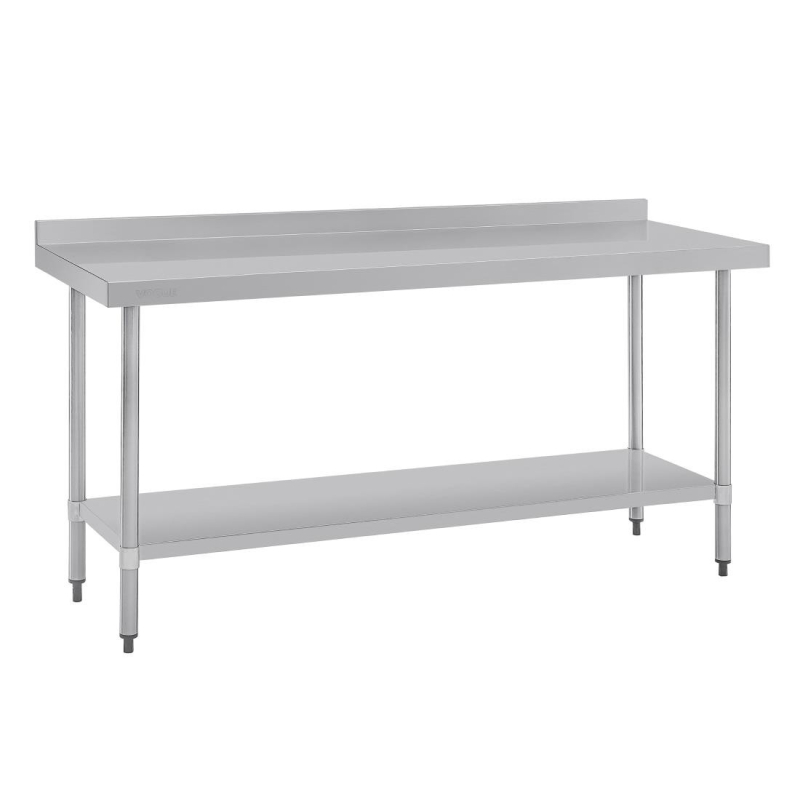 Table Inox avec Dosseret et Sous-tablette - 1800x600mm - T383 - Vogue