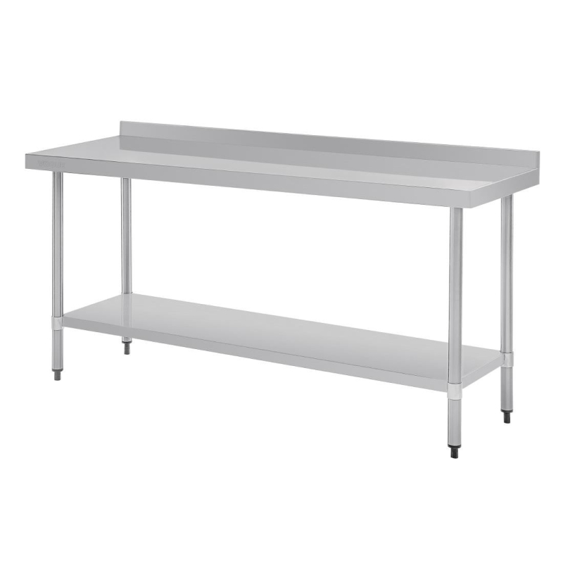 Vogue 1800x600 roestvrij stalen sectietafel met onderblad en afdekplaat