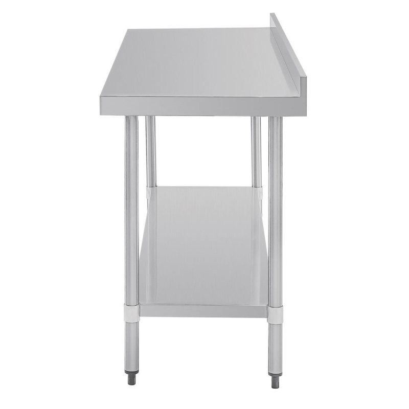 Table Inox avec Dosseret et Sous-tablette - 1800x600mm - T383 - Vogue