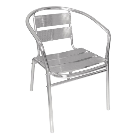 Fauteuils empilables en aluminium - Bolero - U419