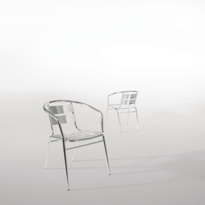 Aluminium stapelstoelen - Bolero - U419