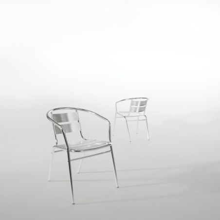 Fauteuils empilables en aluminium - Bolero - U419