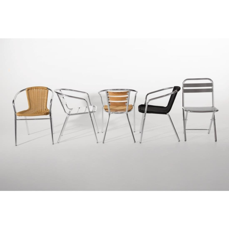 Fauteuils empilables en aluminium - Bolero - U419