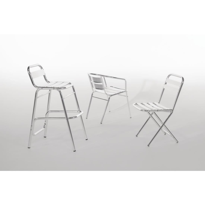 Fauteuils empilables en aluminium - Bolero - U419