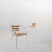 Fauteuils en fr&ecirc;ne et aluminium 730 mm - Bolero - U421