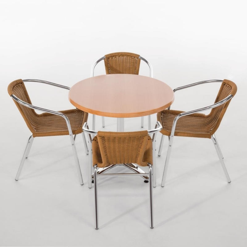 Rotan en aluminium stapelbare fauteuils - Bolero - U422