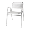 Aluminium stapelbare fauteuils met armleuning - Bolero - U501