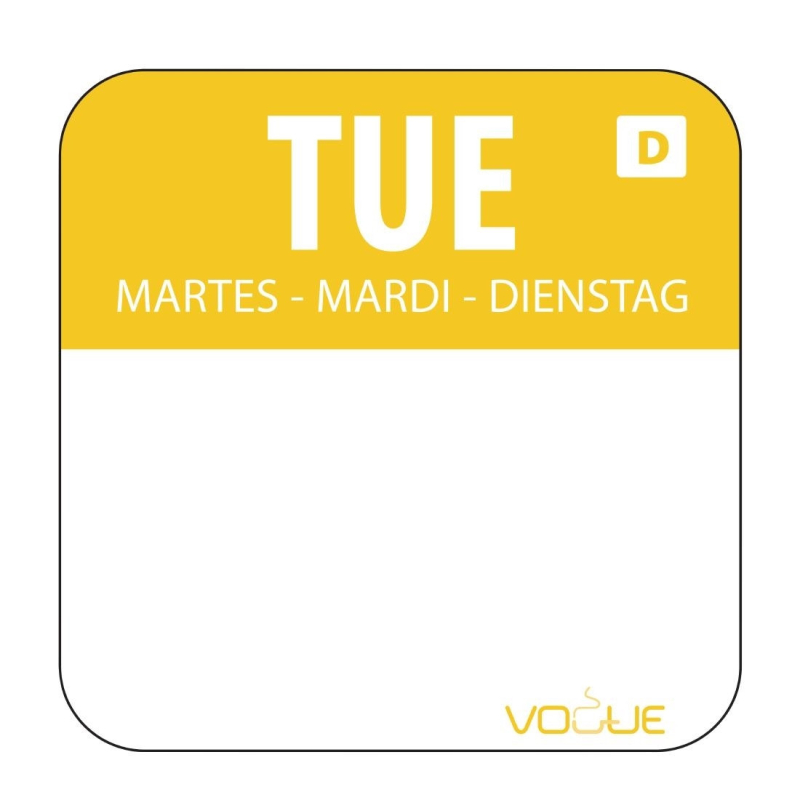 &Eacute;tiquettes Solubles Alimentaires - Mardi - U778 - Vogue