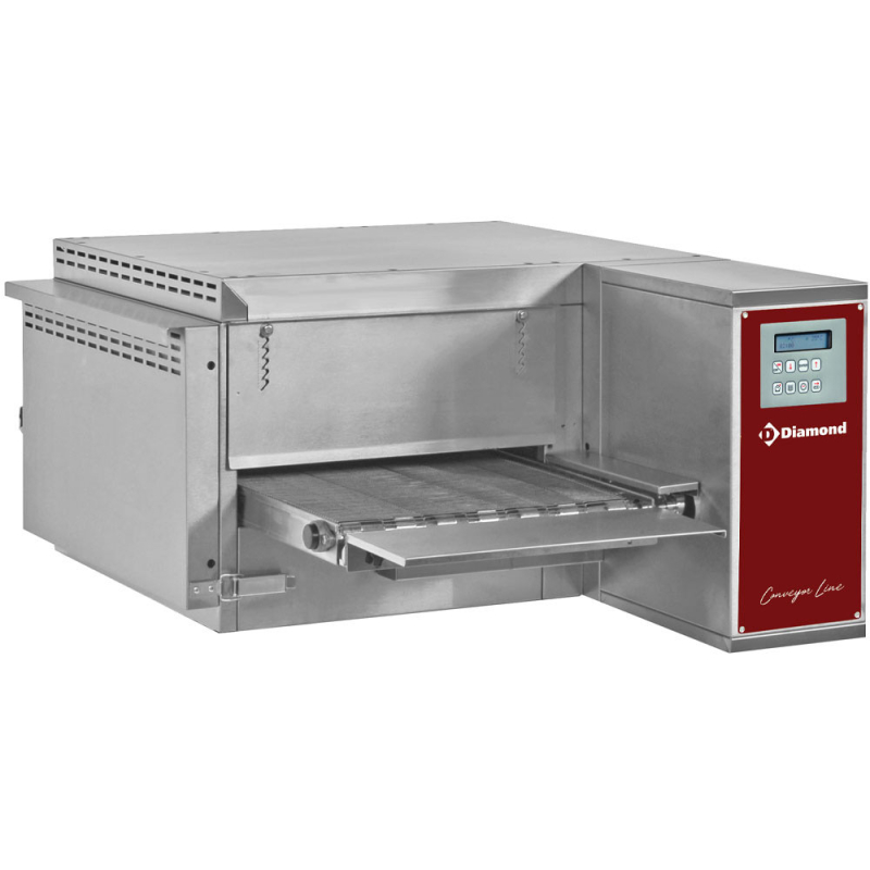 Elektrische transportband oven, geventileerd, 400 mm brede band - Diamond FTEV40/58-N-230/1-