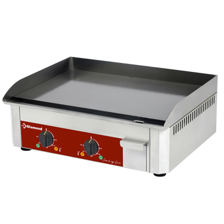 Dubbele elektrische snackplaat, ge&euml;mailleerd oppervlak - FTE-60/SS - Diamant