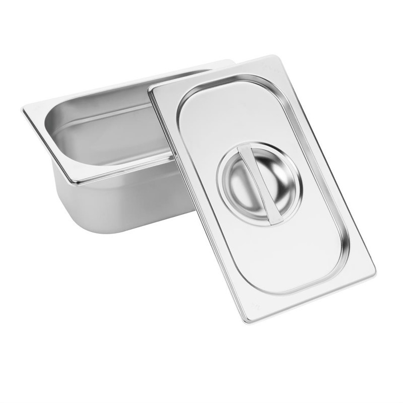 Cuki Professional Lot De 10 Bacs Aluminium Avec Couvercles - 6 Portions Ultra Résistants 29x19x4cm