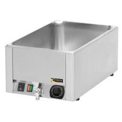 Roestvrij stalen bain marie met aftapkraan - 1.5kW - Sofinor