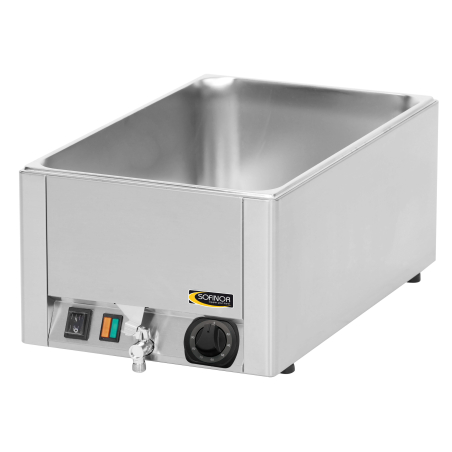 Roestvrij stalen bain marie met aftapkraan - 1.5kW - Sofinor