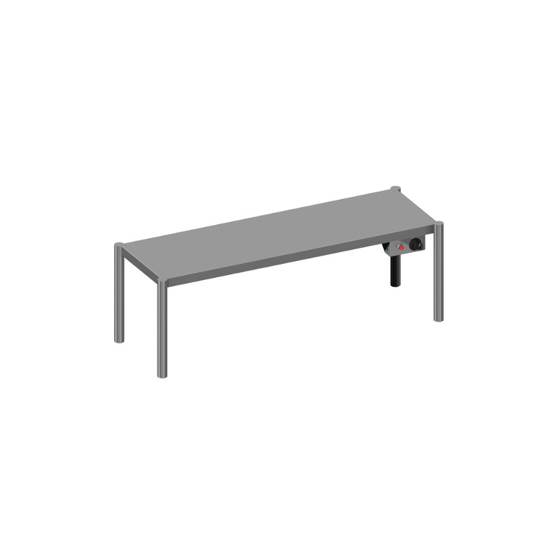 Etagere chauffante par radiants a 4 colonnettes - lg 1600 mm - Sofinor