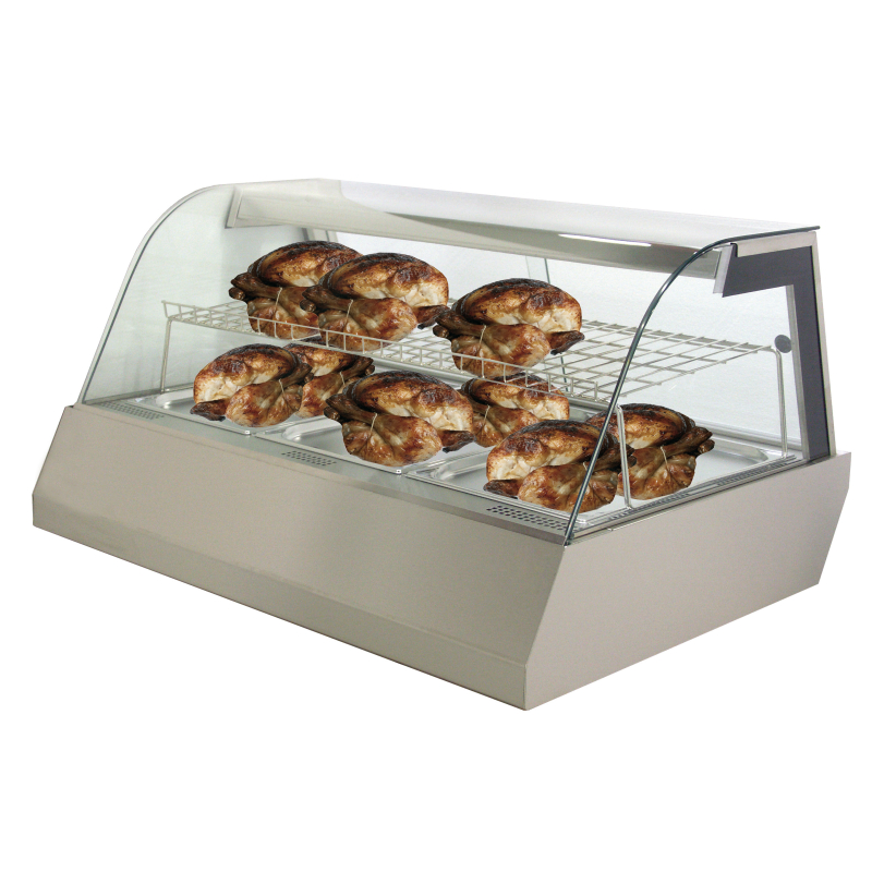 Warmhoudvitrine 750x775x585 2xgn1/1 2061w 230/50hz - Sofinor