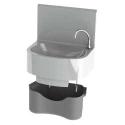 Wastafel uit &eacute;&eacute;n stuk l 480 x b 360 x h 470mm. Geleverd met thermogevormde afvalbak. - Sofinor - LMAMP