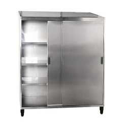 Hoge kast met schuifdeur...