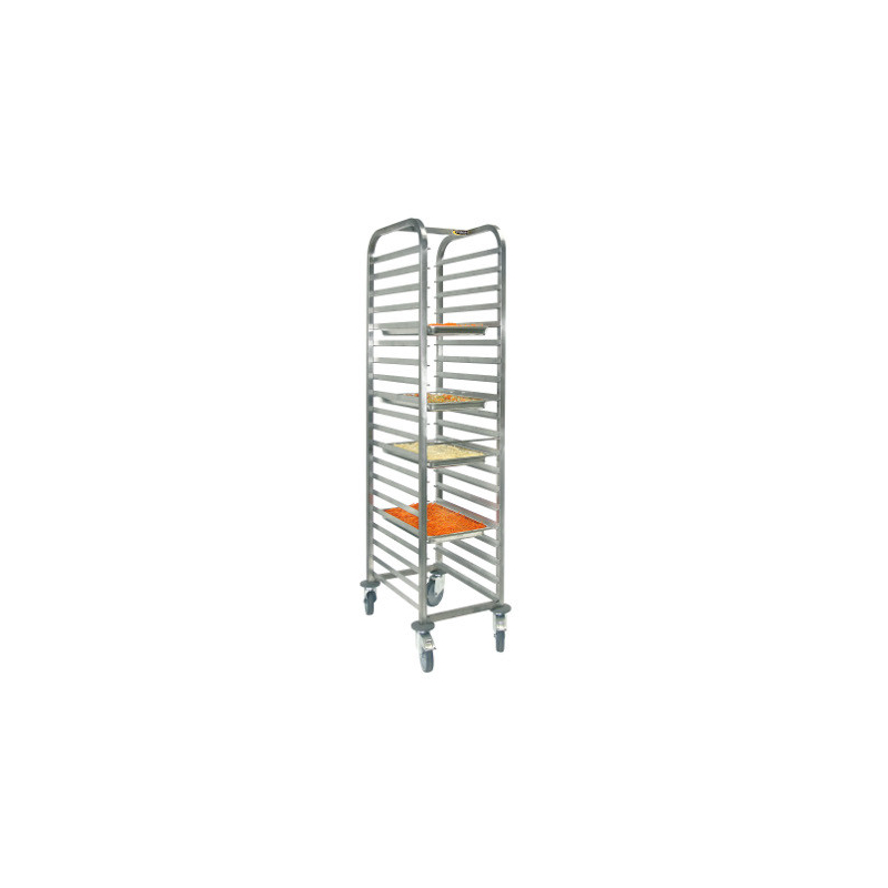 Lage etagewagen gn1/1 - 8 niveaus - polyamide rollen - Sofinor
