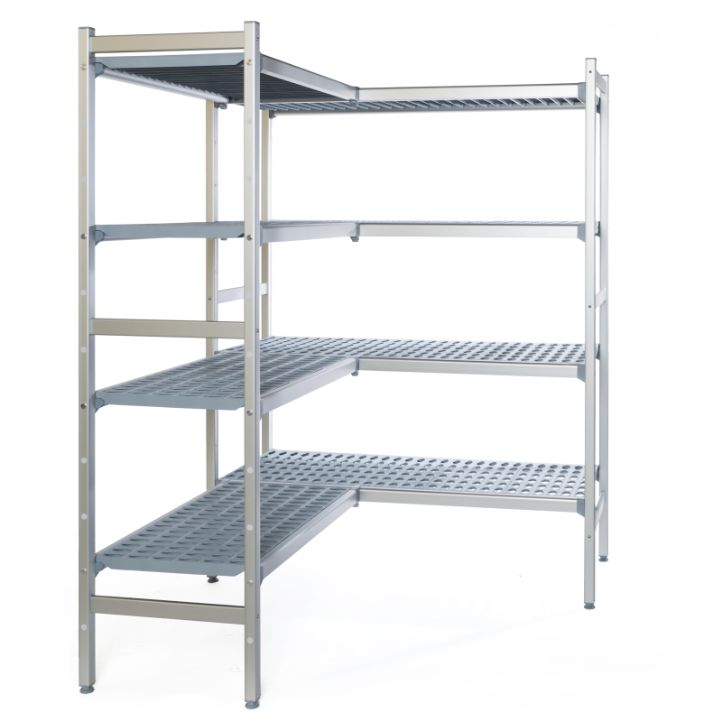 Rayonnage proline 6140x500 mm 4 niveaux - alu polypro - Sofinor