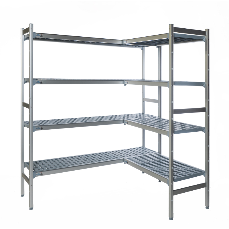 Rayonnage proline 6140x500 mm 4 niveaux - alu polypro - Sofinor