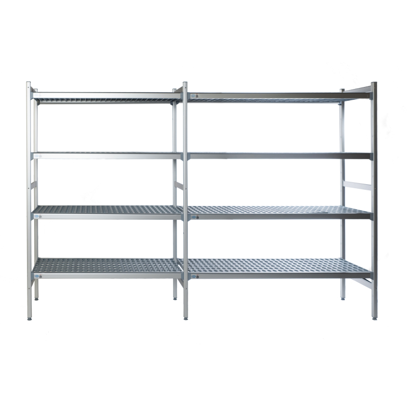 Rayonnage proline 6140x500 mm 4 niveaux - alu polypro - Sofinor