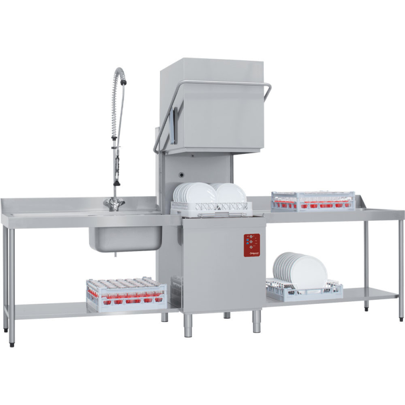 Vaatwasser met mandafdekking 500x500 mm Break Tank Active Wash - D26/6B - Diamant