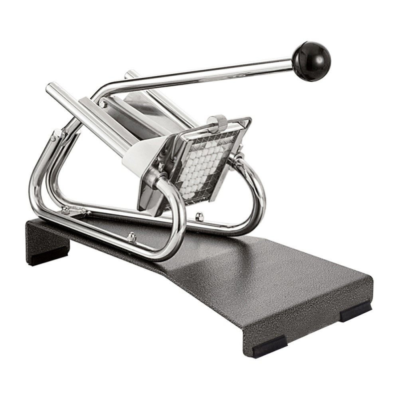 Coupe-frites professionnel sur socle epoxy - couteau &eacute;tam&eacute; + poussoir 10 mm - Louis Tellier - CS10