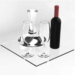 Etag&egrave;re r&eacute;glable en verre...