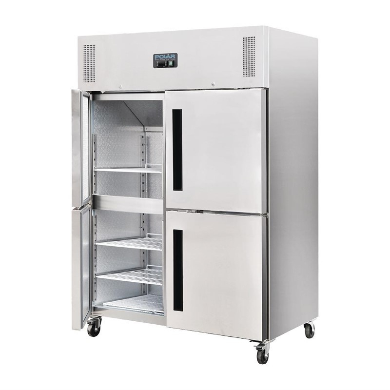 Dubbel negatieve koelvitrine 2 deuren GN 2/1 Polar G serie