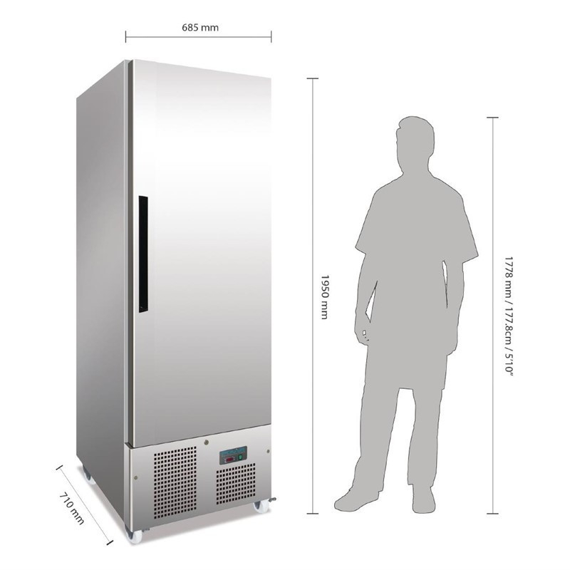 Polar G-serie 1-deurs 440L negatieve koelvitrine