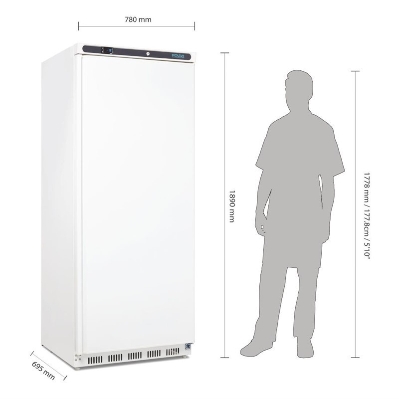 Polar C Serie 600L negatieve koelvitrine