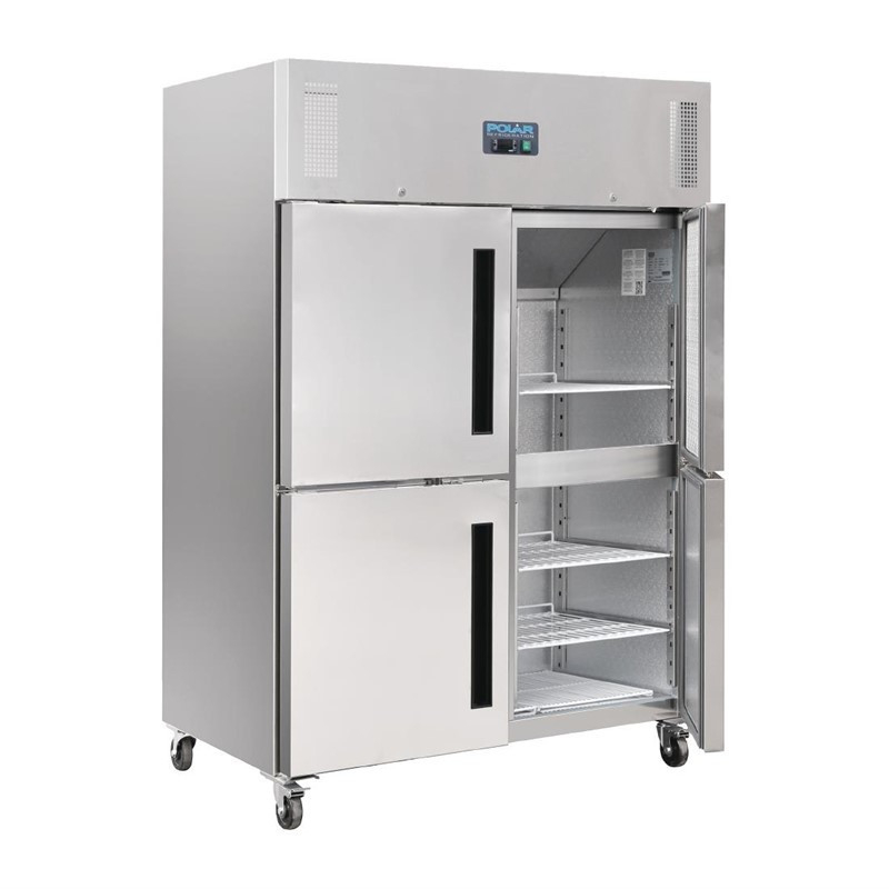 Dubbel positieve koelvitrine met 2 deuren GN 2/1 Polar G Serie