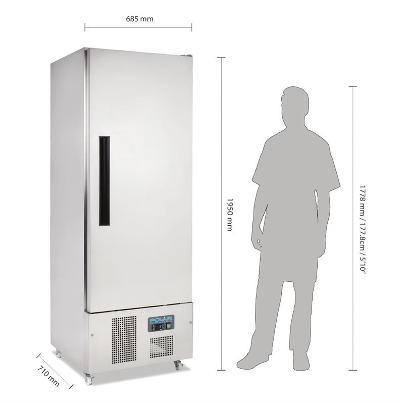 Polar G Serie 1-deurs 440L positieve koelvitrine
