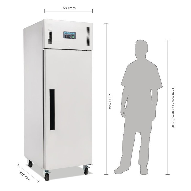 GN 1-deurs 600L Polar G serie positieve koelvitrine