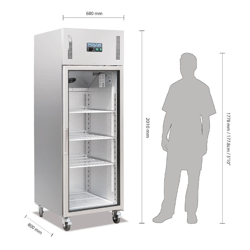 Positieve koelvitrine GN 2/1 - Grote capaciteit - CW197 - Polar Serie G