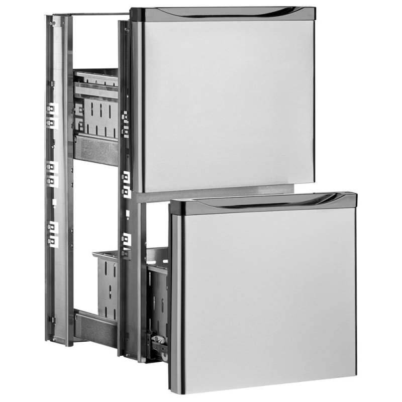 Set ladenblok, roestvrij staal, (1/2 + 1/2) x TAV - Diamond - T1/2-X