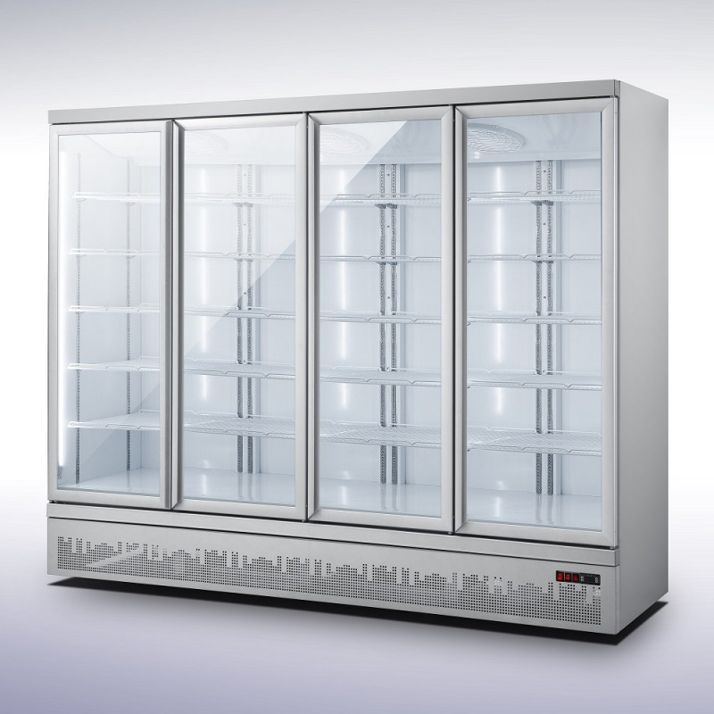 Positieve vitrine, zelfbediening, 2025 liter, 4 deuren - Combisteel