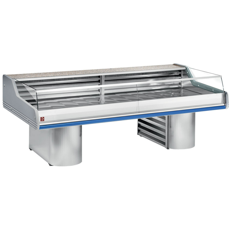 Gekoelde toonbankvitrines met glas "Self-Service", op sokkel - Diamond - SG20BS/B1-R2